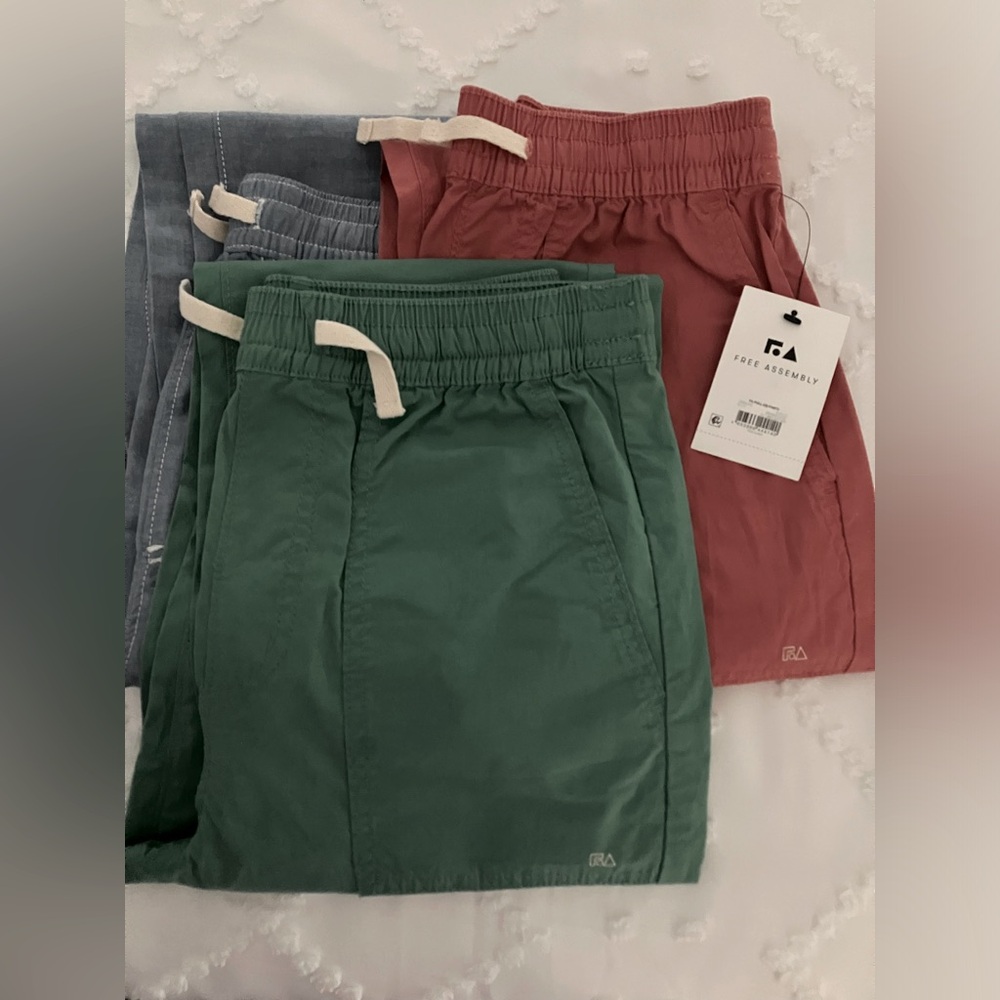 NWT 3 pair kids Free Assembly cuffed pants